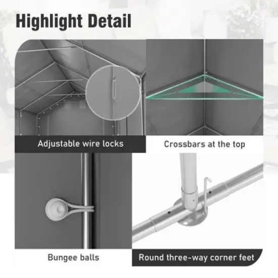 Captiva Designs 13&rsquo;x26&rsquo; & 13&rsquo;x32&rsquo; Heavy-Duty Canopy Tents &ndash; Waterproof, UV Resistant with Vents & Sidewalls for Events, Markets, Weddings, and Parties image {4}