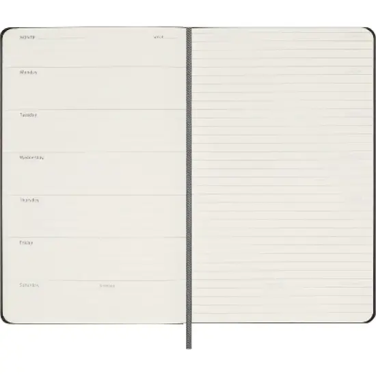 Moleskine Weekly Notebook Long Black Hard image {7}