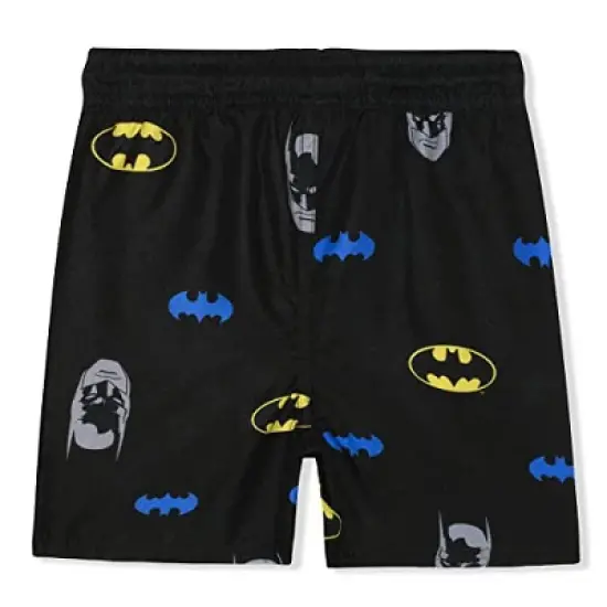Warner Bros Boy's Justice League Superhero Print Quick Dry Swim Shorts for toddler image {1}