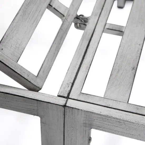 LeisureMod Chelsea Modern Outdoor Chaise Lounge Chair Set of 2 in Weathered Grey Frame with Side Table &ndash; Patio, Poolside, Balcony, and Garden Seating image {6}