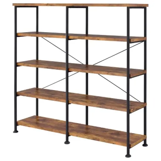 Analiese 4 Shelf Double Bookcase - Coaster image {8}