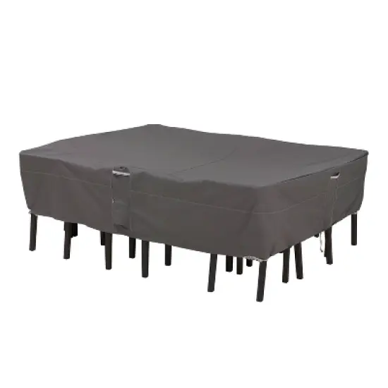 Classic Accessories Water-Resistant 108" x 82" x 23" Oval Patio Table & Chair Set Cover image {13}
