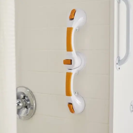McKesson White Plastic Wall Mounted Rotating Suction-Cup Grab Bar 9.75" L 146-RTL13084, 3 Ct image {2}