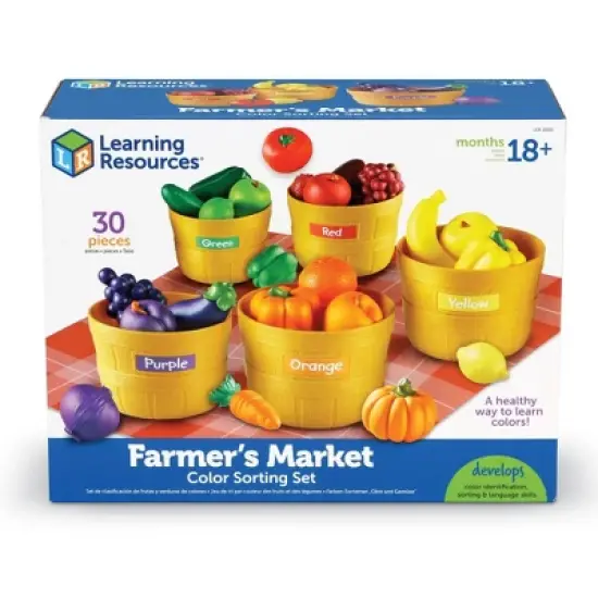 Learning Resources Farmers Market Sorting Set: Preschool Educational Math & Counting Kit with Plastic Cups image {8}