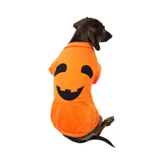 Midlee Pumpkin Face Dog Shirt Costume image {6}