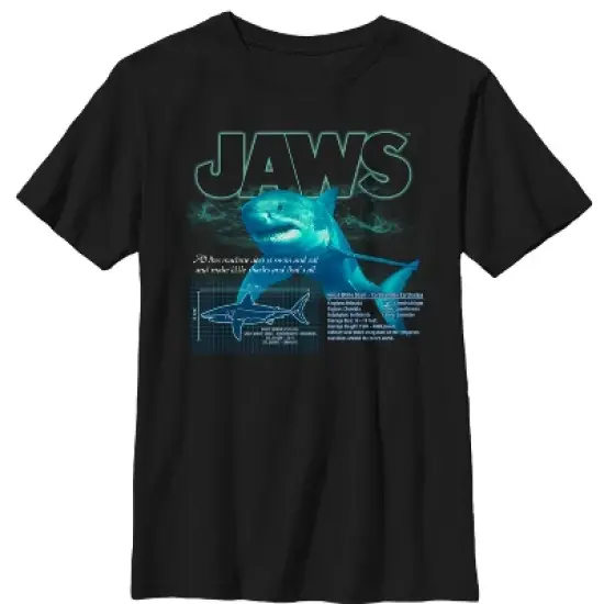 Boy's Jaws Shark Blueprint T-Shirt image {3}