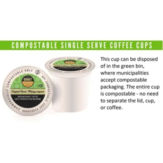 Authentic Donut Shop Blend Original Roast Coffee Pods, Medium Roast Coffee in Compostable Single Serve Cups, 20 Count image {1}