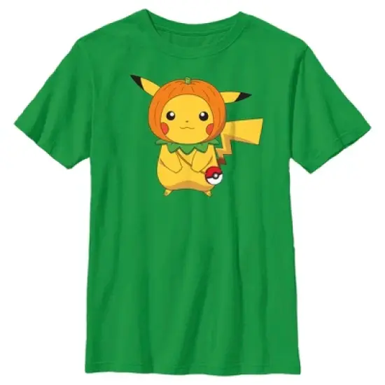 Boy's Pokemon Halloween Pumpkin Pikachu T-Shirt image {3}