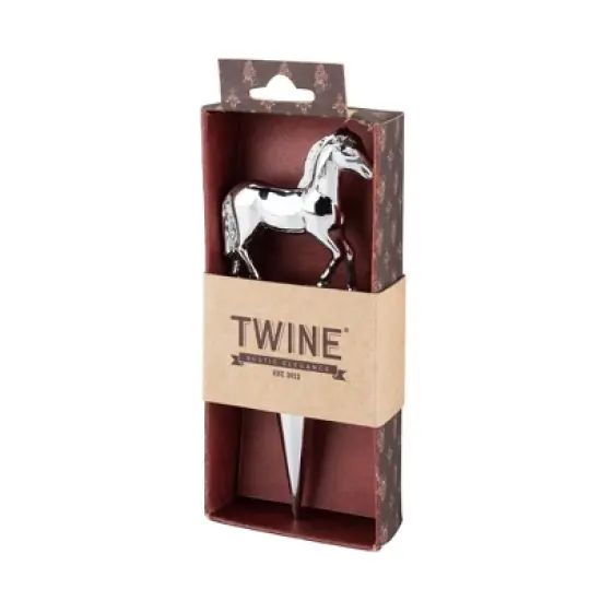 Twine Derby Wine Bottle Stopper, Keep Wine Fresh, Horse Bottle Stopper, Fits Standard Bottles, Metal, Rubber Seal, Silver, Set of 1 image {8}