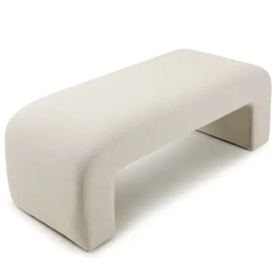 Lily 47" Contemporary Farmhouse Upholstered Bench-The Pop Maison image {3}