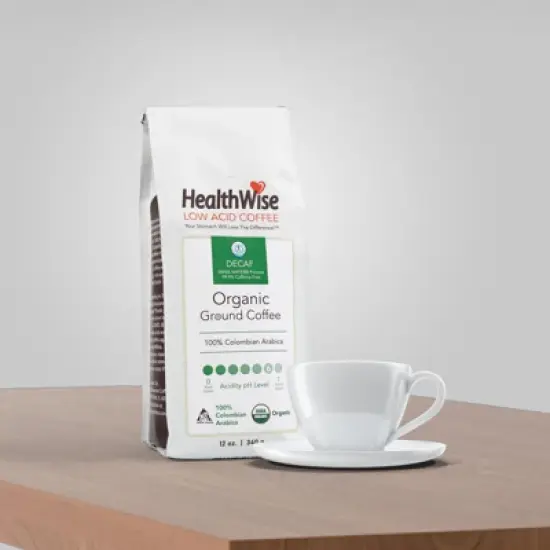 HealthWise Decaf Low Acid Organic Ground Coffee image {1}