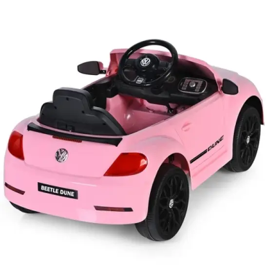 Costway 12V Kids Ride On Car Licensed Volkswagen Beetle w/ Remote Control & Music image {4}