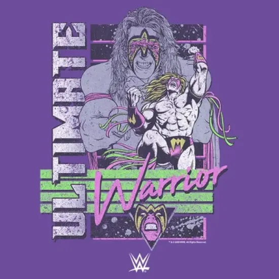 Junior's WWE Ultimate Warrior Retro Poster T-Shirt image {1}