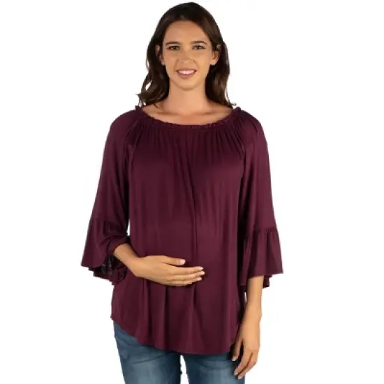 Womens Maternity Loose Fit Tunic Top image {6}