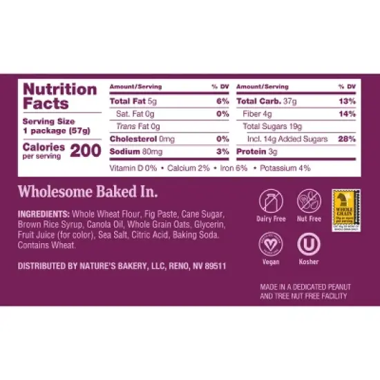Natures Bakery Original Fig - 36oz/18ct image {1}
