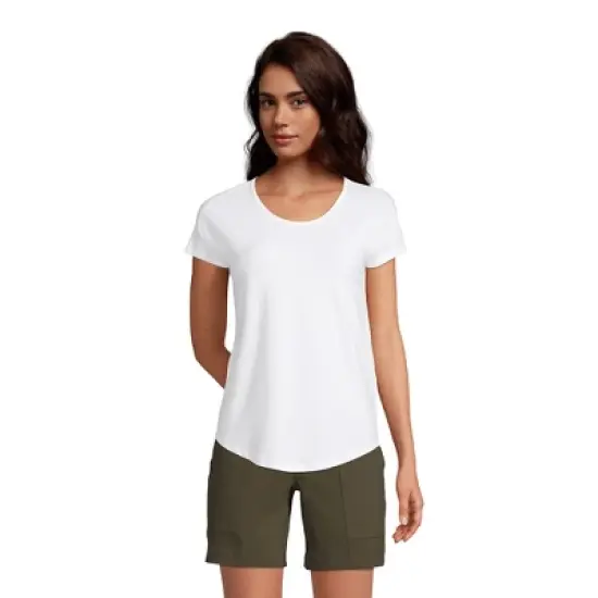 Lands' End Women's Short Sleeve Lightweight Uneck Tshirt image {3}