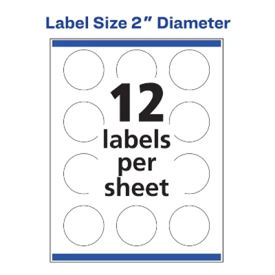 Avery Round Labels with Sure Feed, 2" Diameter image {5}