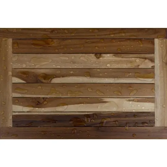 EcoDecors&reg; Eleganto&reg; 18" Teak Wood Shower Bench with Shelf in EarthyTeak Finish image {9}