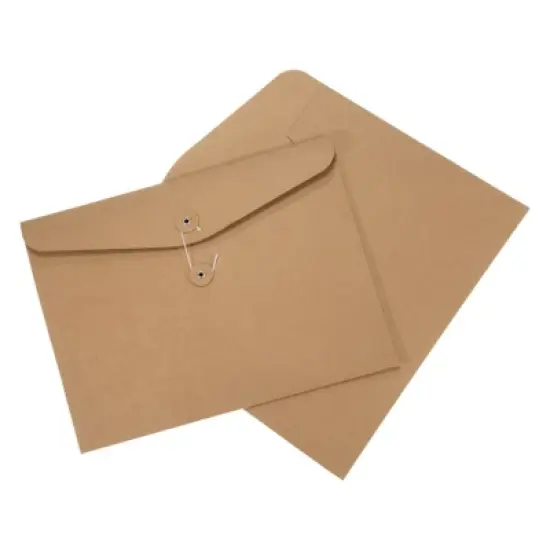 Unique Bargains Paper Document Letter Organizing A4 File Envelopes Brown image {6}