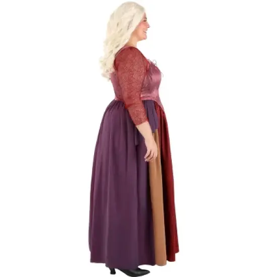 HalloweenCostumes.com Women's Plus Size Deluxe Disney Sarah Sanderson Halloween Costume | Hocus Pocus Witch Outfit image {1}
