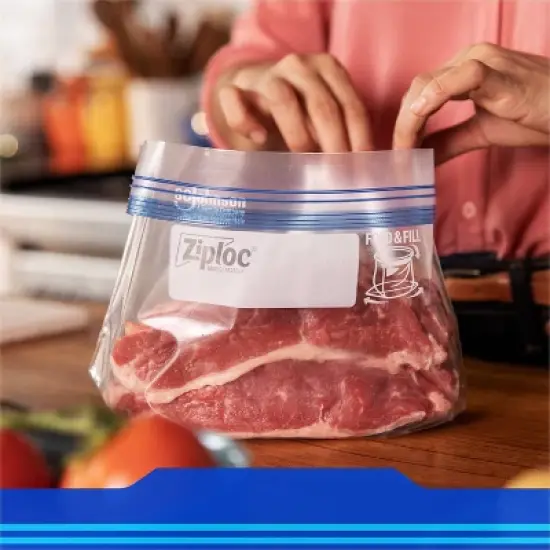 Ziploc Freezer Gallon Bags with Stand-Up Bottom - 132ct image {1}