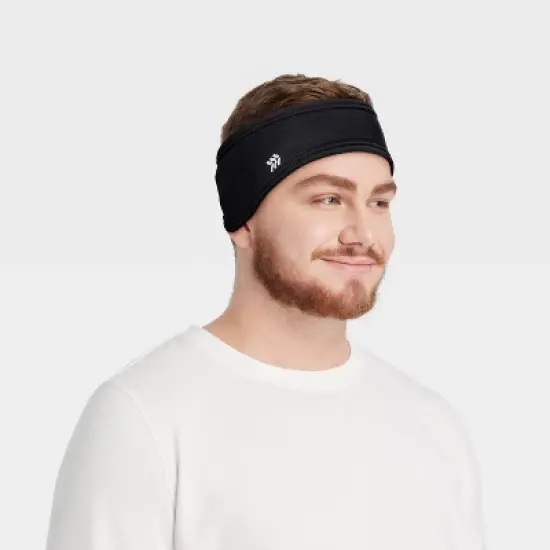 Men's Powerstretch Winter Headband - All in Motion&trade; Black image {1}