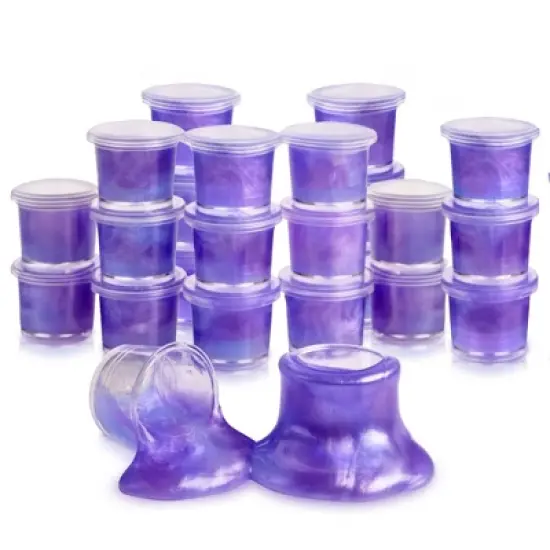Playbees Purple Princess Mini Slime - marbled Pink Unicorn slime  24PK image {8}