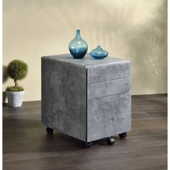 Jurgen File Cabinet Faux Concrete - Acme Furniture image {3}