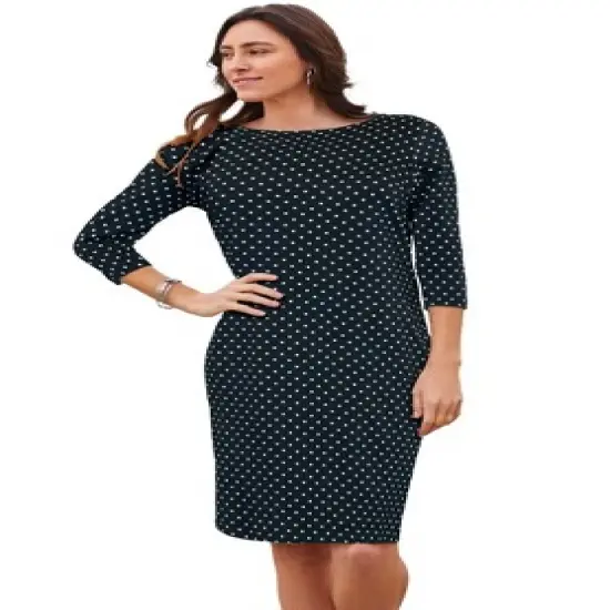 Jessica London Women&rsquo;s Plus Size Boatneck Shift Dress image {6}