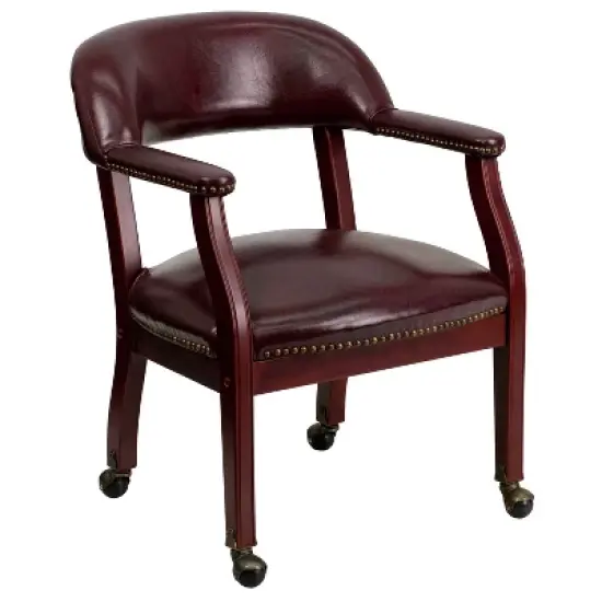 Emma and Oliver Conference Chair with Accent Nail Trim  and Casters image {10}