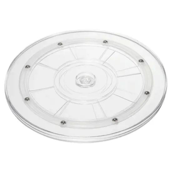 Unique Bargains High-Strength Plastic 360-Degree Durable Multi-use Rotating Swivel Stand with Steel Ball Bearings Clear image {5}
