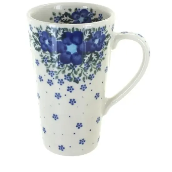 Blue Rose Polish Pottery 468 Vena Large Coffee Mug image {14}