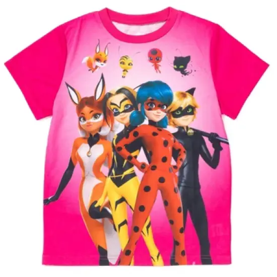 Miraculous Vesperia Rena Rouge Cat Noir Girls Pajama Shirt and Shorts Sleep Set Little Kid to Big Kid image {1}