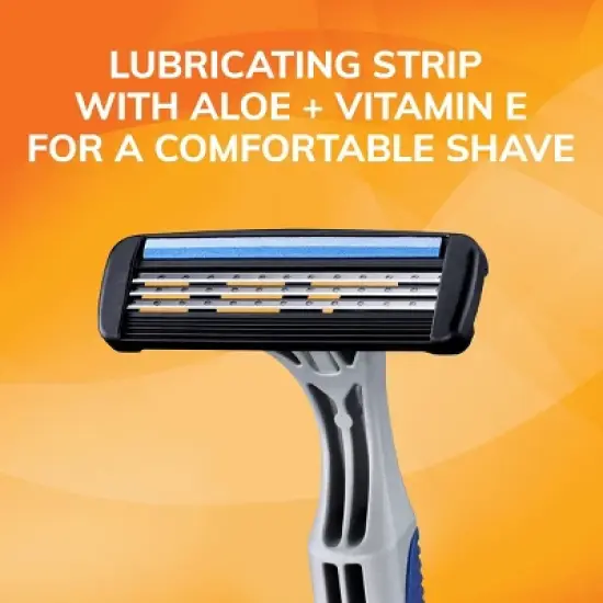 BIC Men's Sensitive 3 - Three Blade Disposable Razors -12ct image {4}