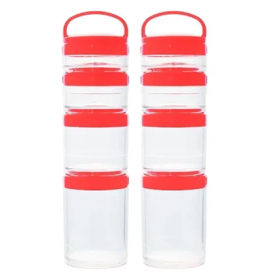 Link Portable Stackable Food Leak Proof Storage Containers Great For Snacks, Formula, Powders Portion Control  Airtight - 2 Set Bundle image {8}