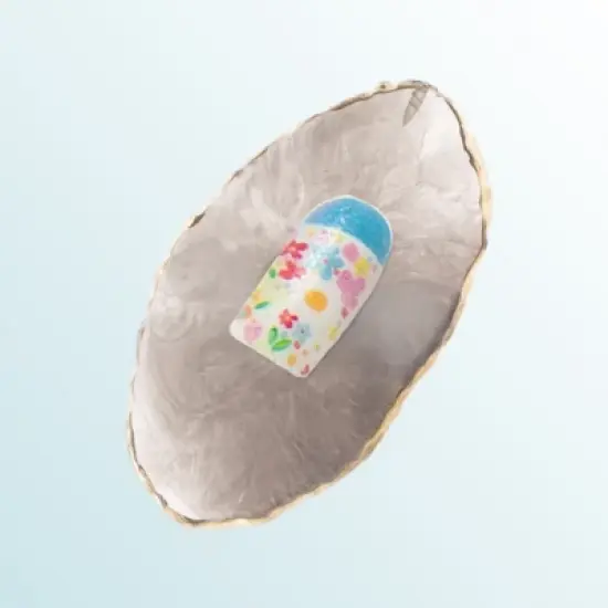 Unique Bargains Portable Ring Nail Art Palette Gray 1 Pc image {5}