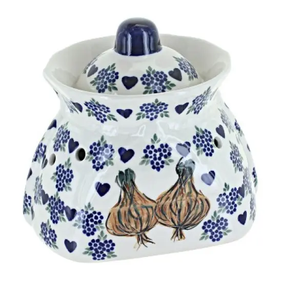 Blue Rose Polish Pottery A50 Andy Garlic Keeper image {4}