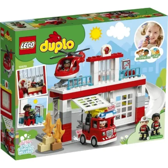 LEGO DUPLO Fire Station & Helicopter Toy Playset 10970 image {3}