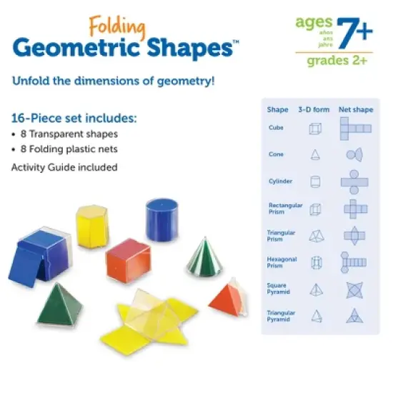 Learning Resources Folding Geometric Shapes Set, Ages 7+ image {4}