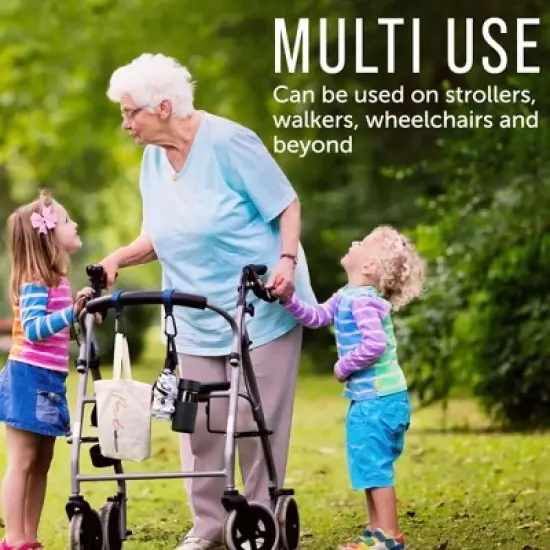 Maplefield Stroller Hooks for Bags to Organize Your Day Out - Stroller Hooks for Hanging Bags - Easy to Attach Stroller Clips image {5}