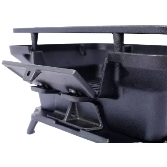 Oval Cast Iron Grill Outdoor, Portable Charcoal Grill and Tabletop Cast Iron Skillet,100% Cast Iron, Enameled, Small Charcoal Grill,Hibachi Grill image {11}