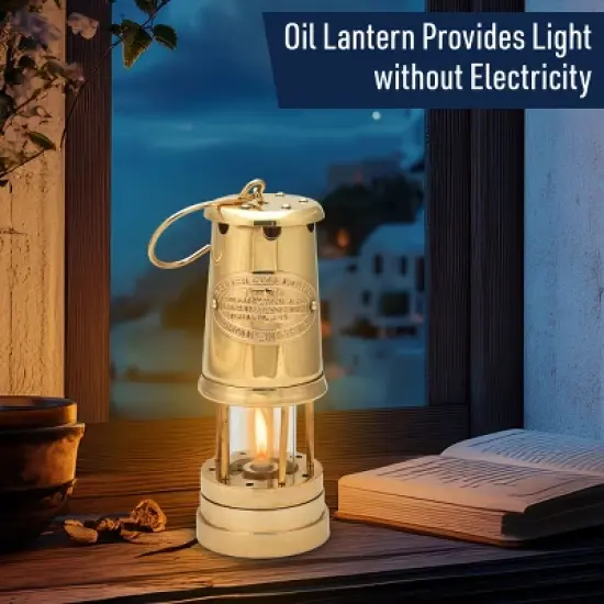 Kings County Tools 8.5in Brass Miners Oil Lamp image {2}