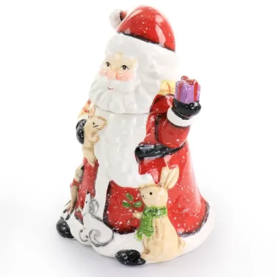 Gibson Home Old Santa Durastone Cookie Jar image {1}