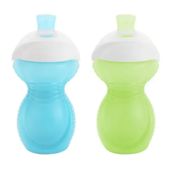 Munchkin Click Lock 9oz Bite Proof Sippy Cup - 2pk - Blue/Green image {6}