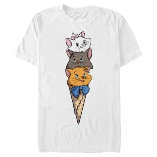 Men's Aristocats Triple Scoop Kittens T-Shirt image {4}