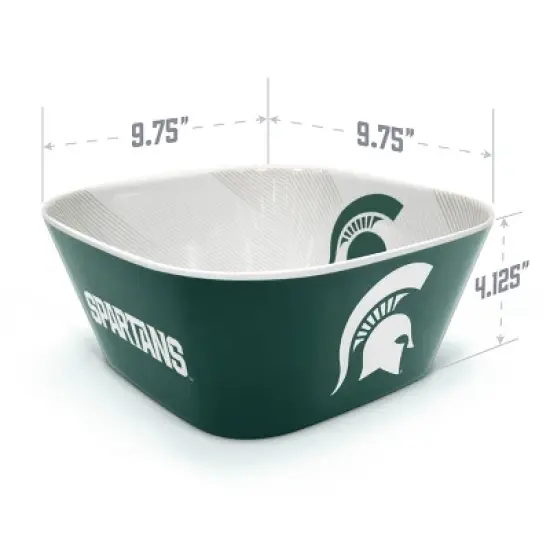 NCAA Michigan State Spartans Serving Bowl: Melamine Rounded Square, 15 Volume image {3}