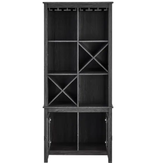 Home Source Jill Zarin Bar Cabinet Bookshelf with Glass Doors image {5}