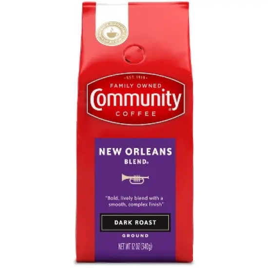 Community Coffee New Orleans Blend Ground Dark Roast Coffee - 12oz image {2}