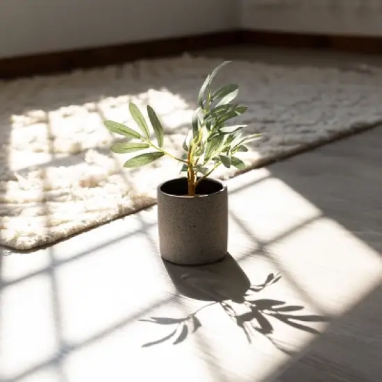 Textured Black Stoneware Planter by Foreside Home & Garden image {1}