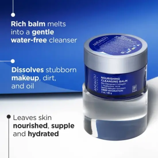 Andalou Naturals Deep Hydration Nourishing Cleansing Face Balm - 3oz image {1}